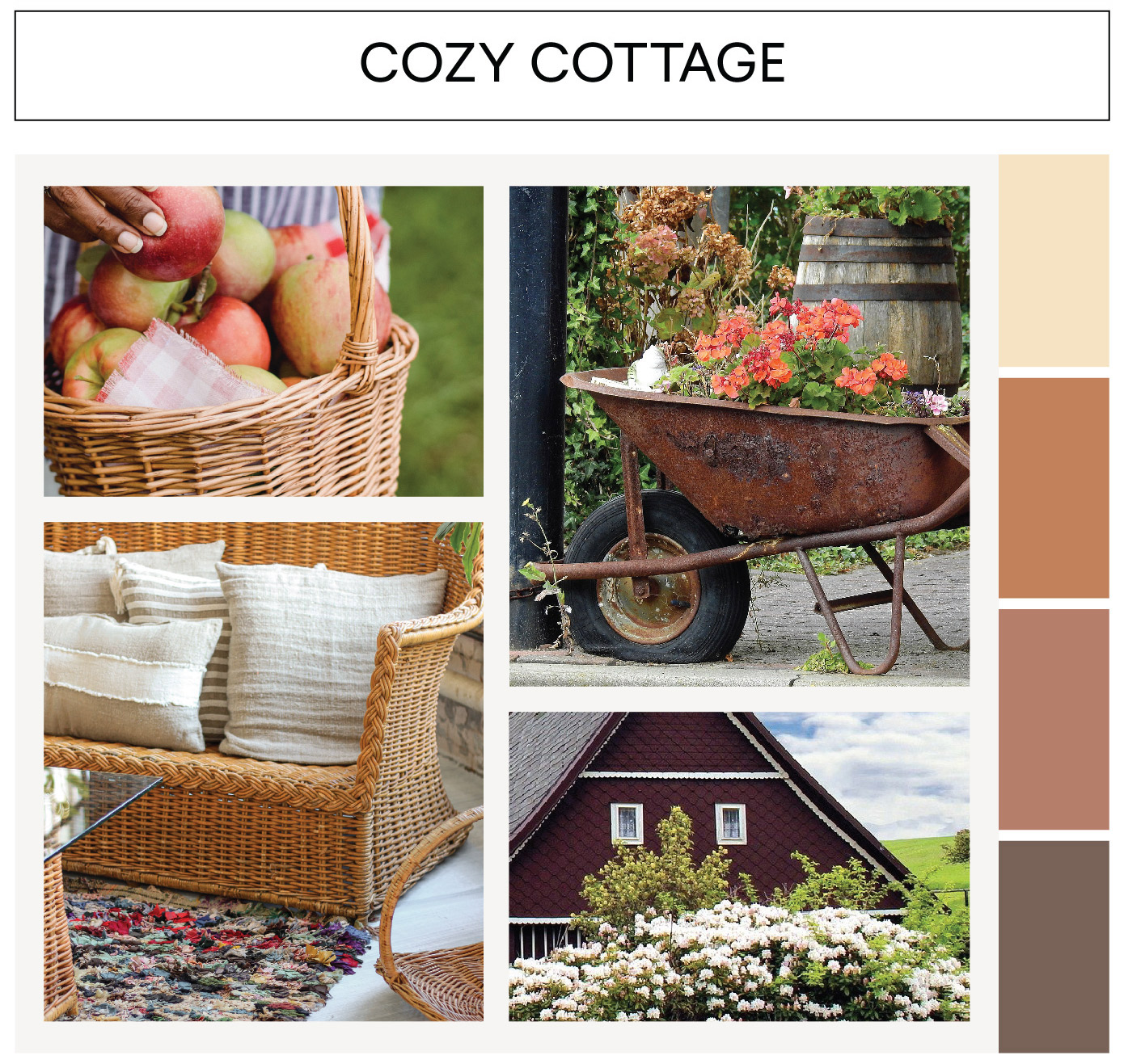 image of neutral tone pots that links to cozy cottage page