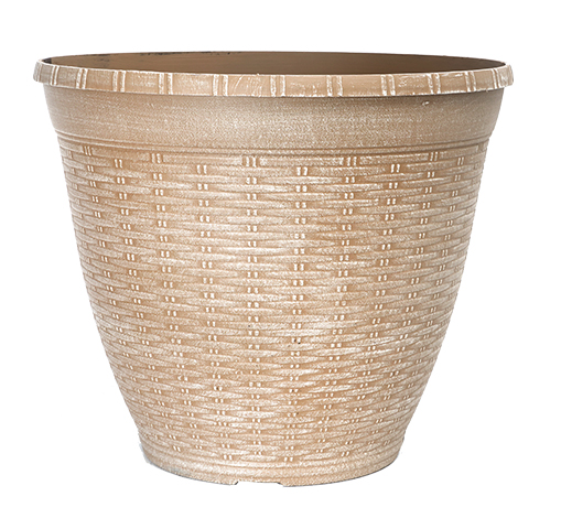 image of washed ginger wicker planter