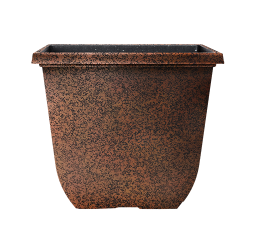 image of clay rust sadie square planter