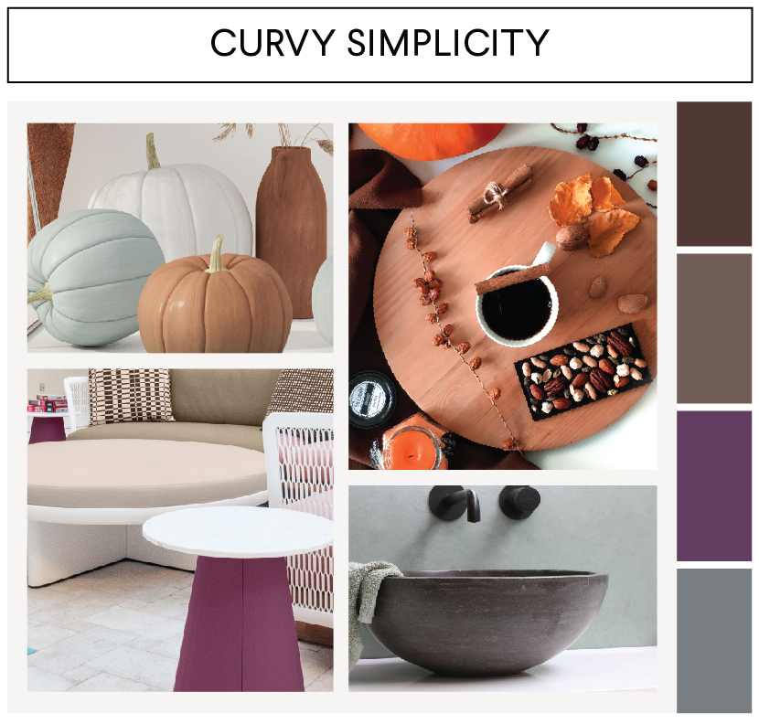 image of round and halloween themed pots that links to curvy simplicity basics page