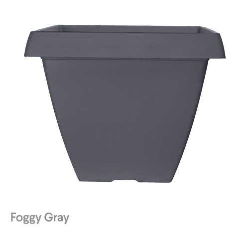 image of foggy grey cove square planter
