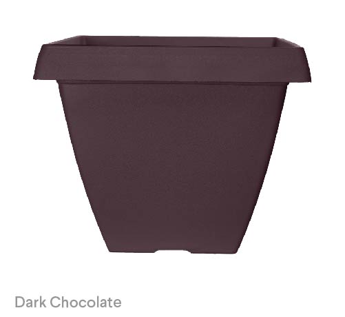 image of dark chocolate cove square planter