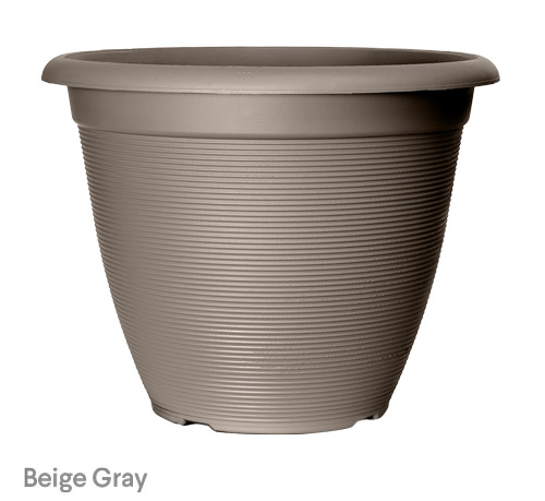 image of beige grey helix planter