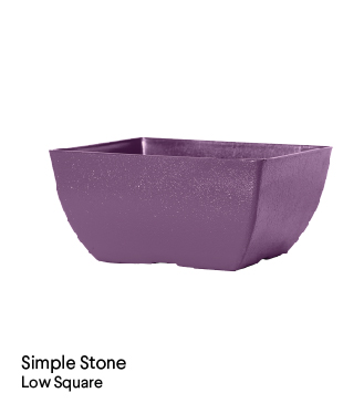 image of simple stone low square planter
