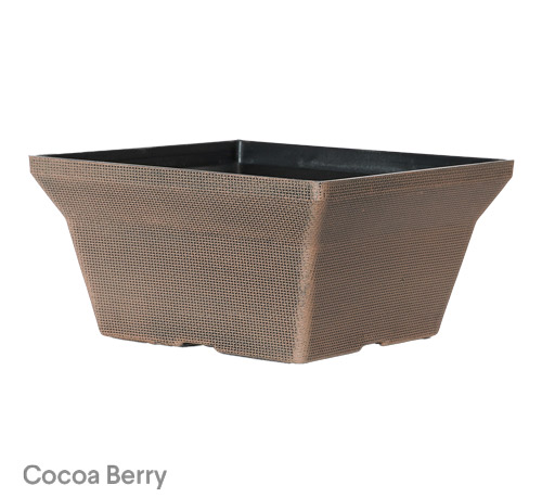 image of cocoa berry camelot low and square planter