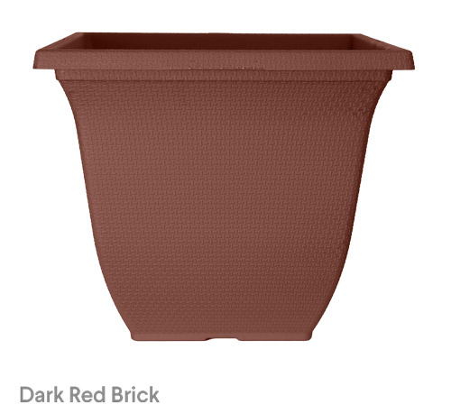 image of dark red brick camelot planter