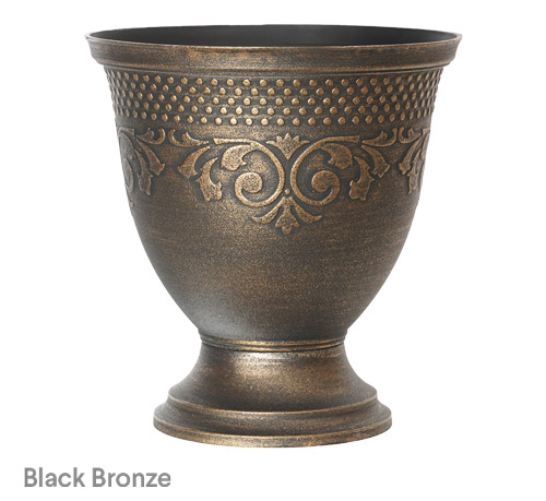image of black bronze eden urn planter