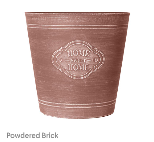 image of powdered brick home sweet home planter