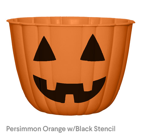 image of persimmon orange pumpkin planter