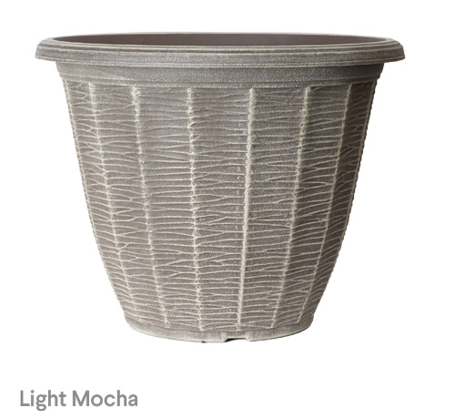 image of light mocha riverstone planter