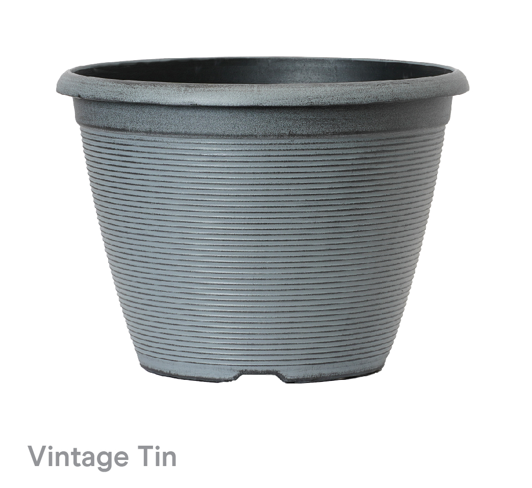 image of Vintage Tin Helix Planters