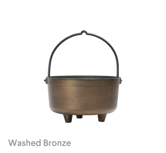 image of Washed Bronze Cauldron Bowl