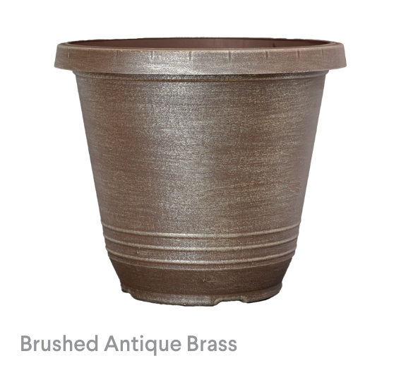 image of Brushed Aged Brass Torino Planters