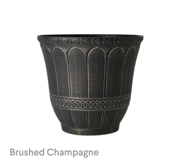 image of Brushed Champagne Scalloped Flare planter